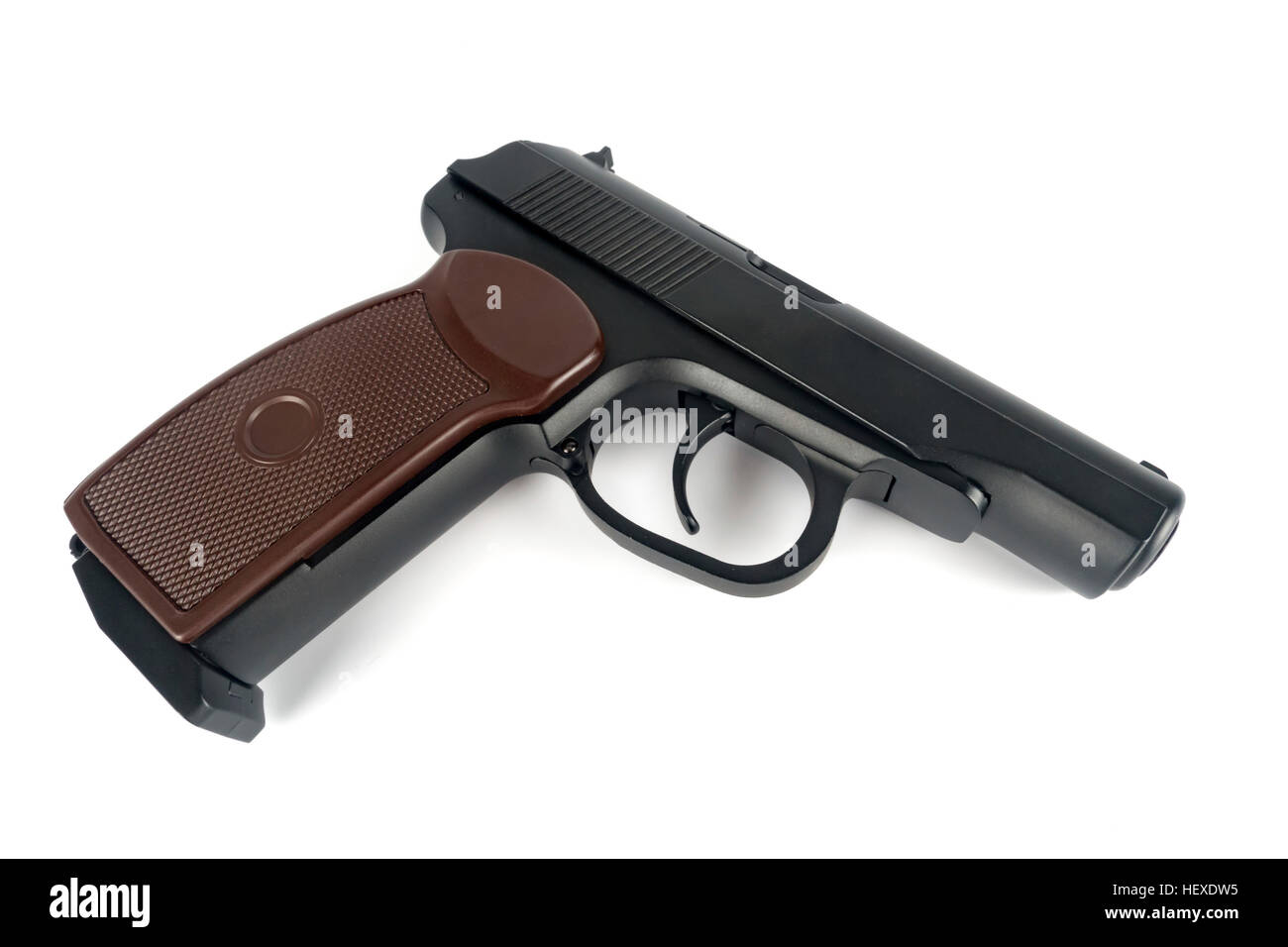 Handgun against a white background Stock Photo - Alamy