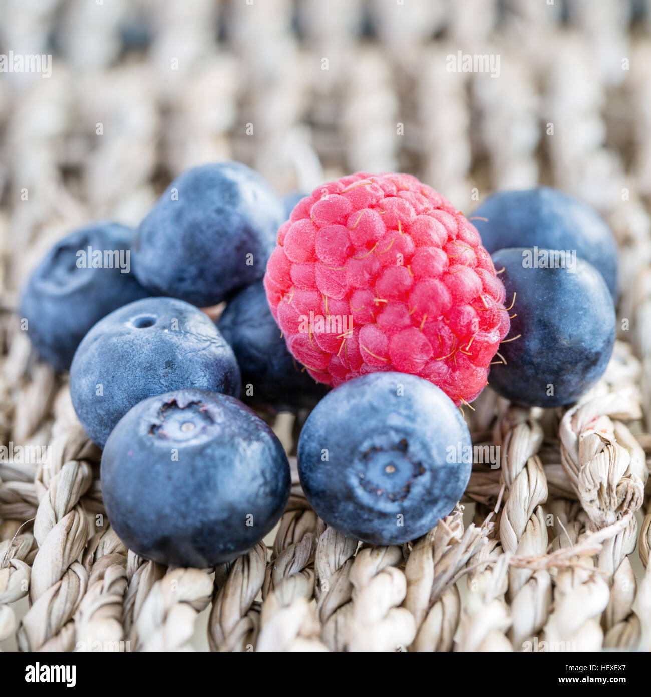 Raspberries and blue berries Stock Photo - Alamy