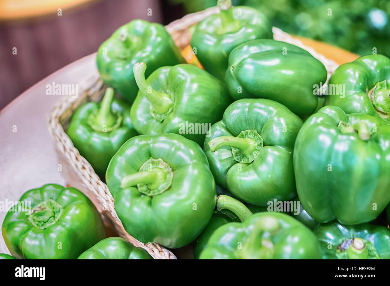 Colorful sweet bell peppers, natural background Stock Photo Alamy