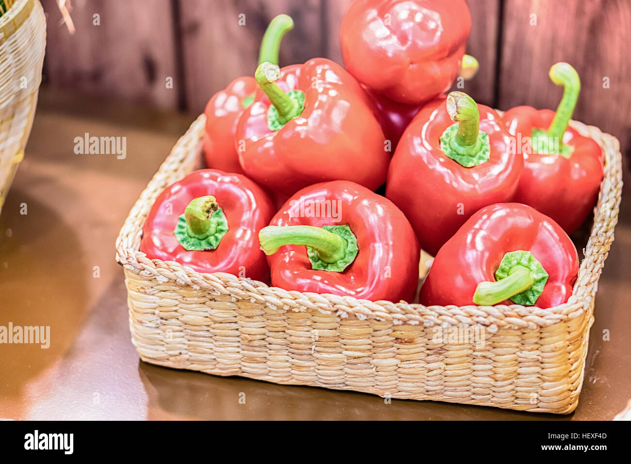 Colorful sweet bell peppers, natural background Stock Photo - Alamy