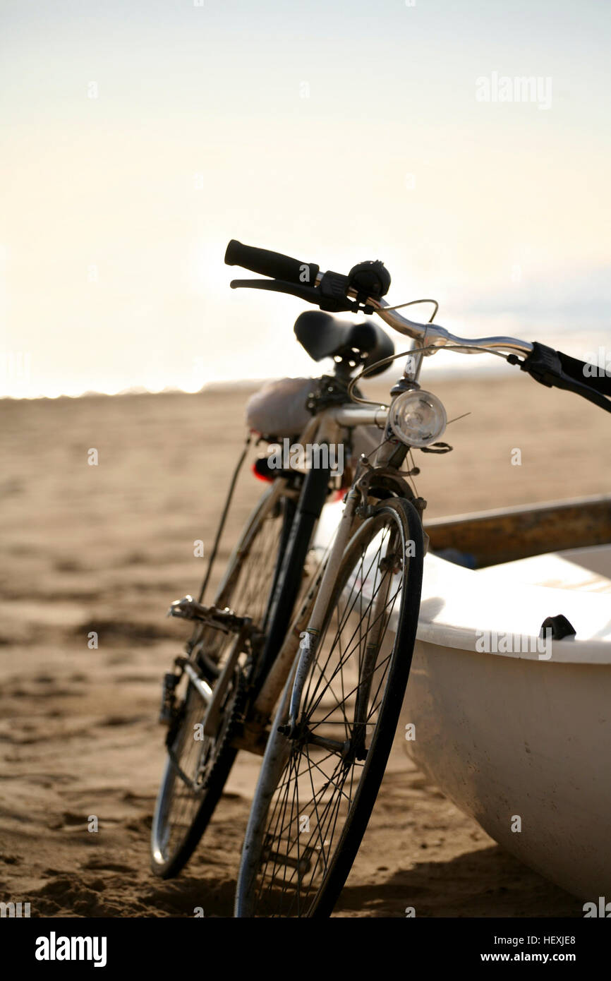 Bicycle on the beach Stock Photo - Alamy