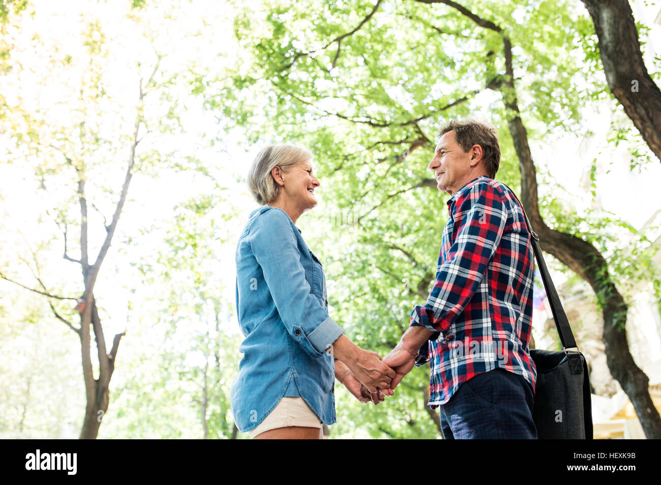 Couple holding hands in nature hi-res stock photography and images - Alamy