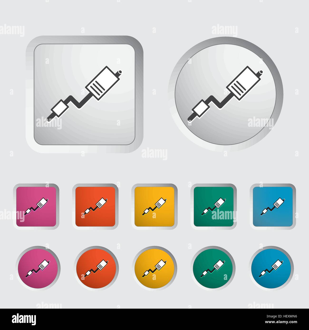 Exhaust pipe single icon. Vector illustration Stock Vector Image & Art ...