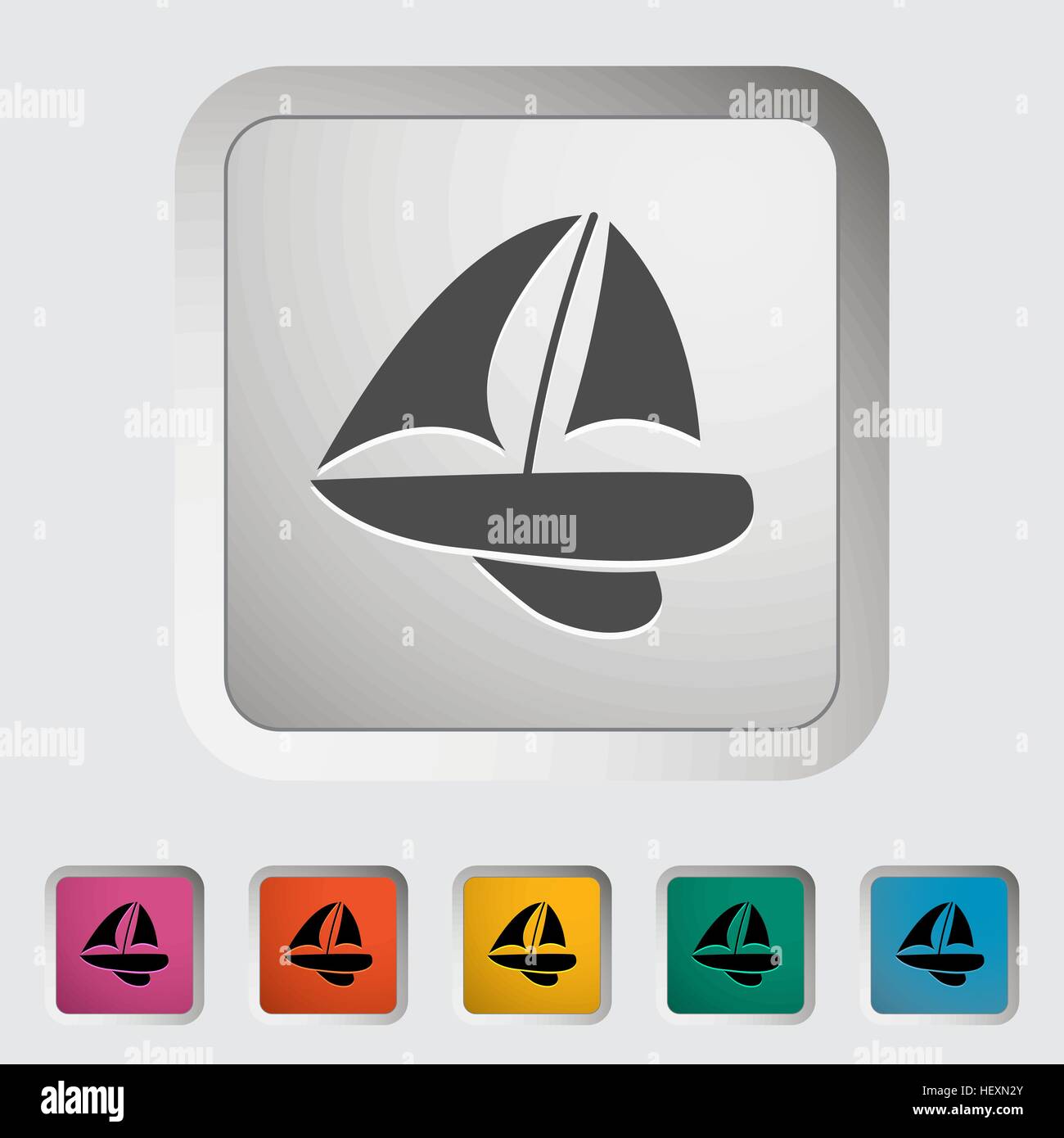 Yacht. Single icon. Vector illustration Stock Vector Image & Art - Alamy