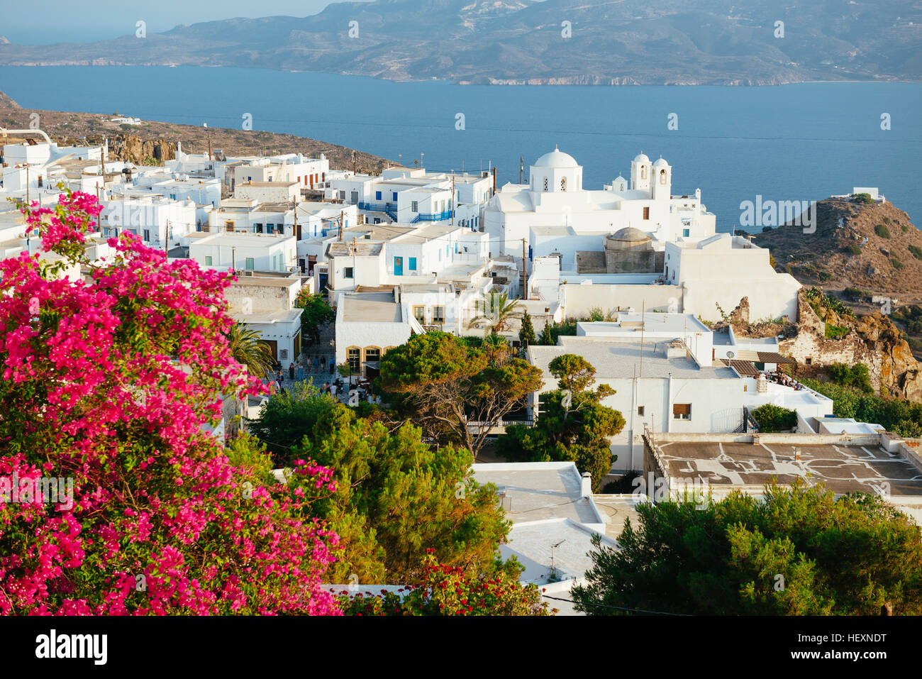 Greece, Milos, Plaka Stock Photo Alamy