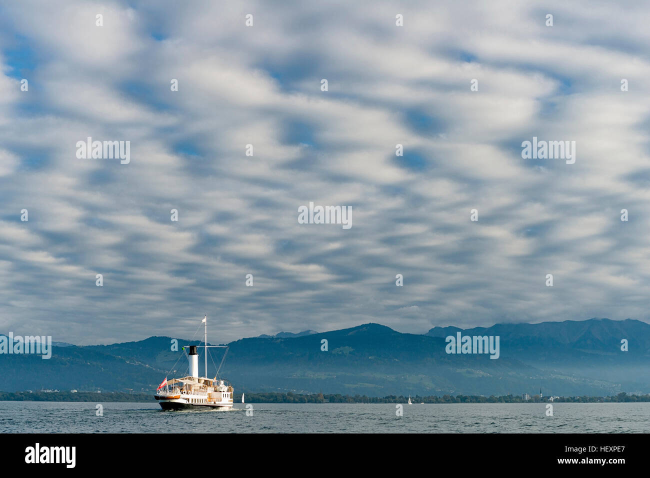 Austria, Bregenz, steam boat Hohentwiel  on Lake Constance Stock Photo