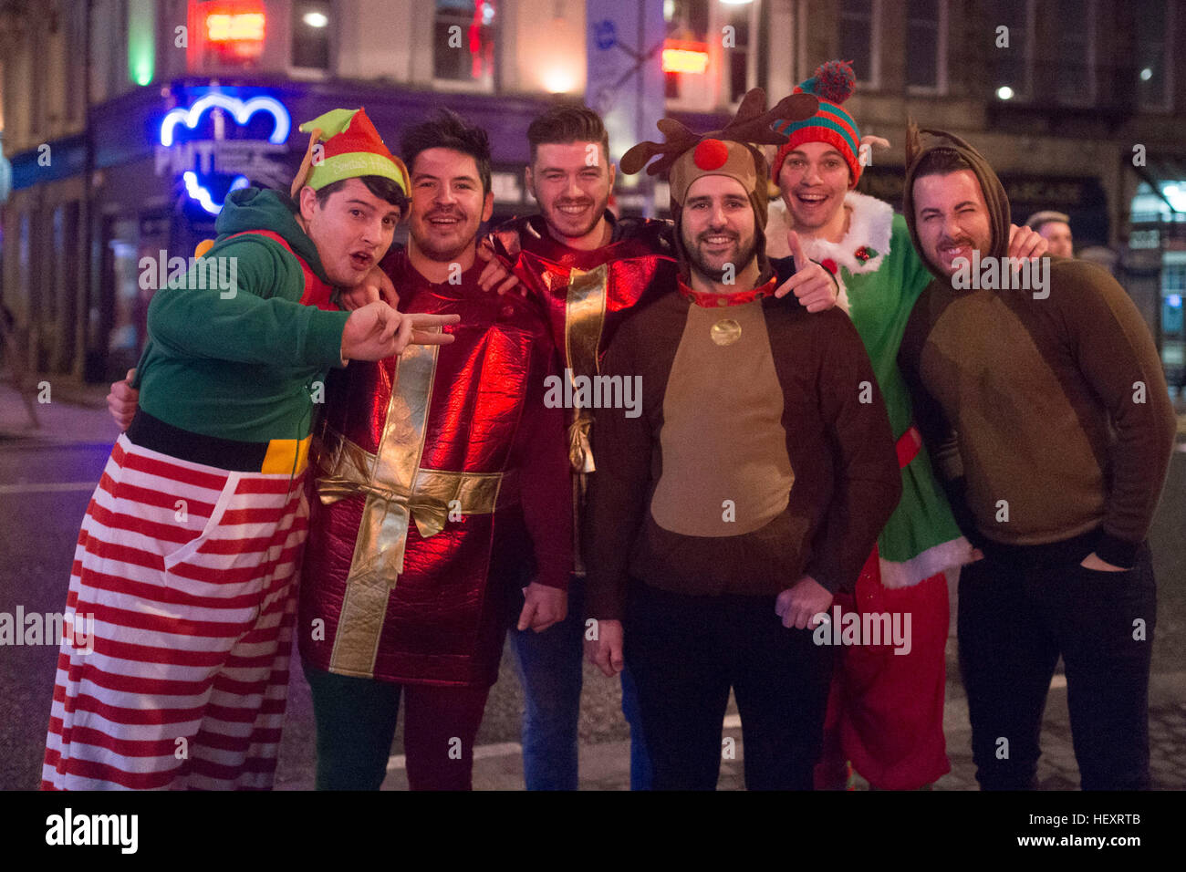 Revellers on St. Mary's Street in fancy dress during Black Friday in
