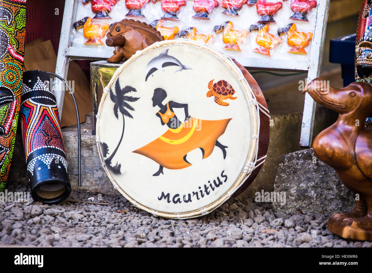 Souvenirs on Mauritius Island Stock Photo Alamy