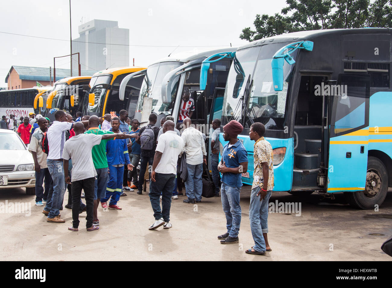 Bus terminal in Lusaka, Zambai Stock Photo Alamy