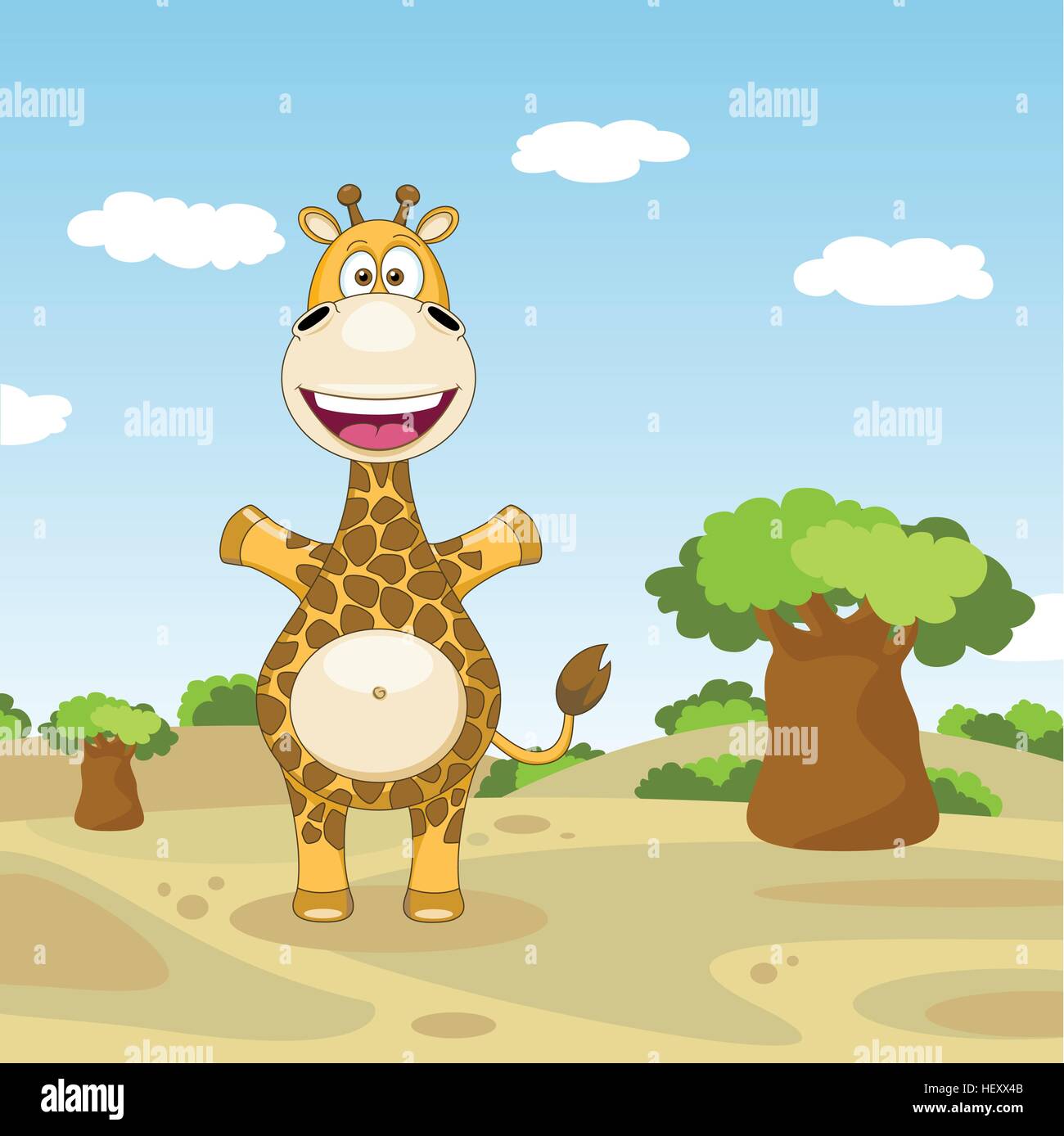  Funny giraffe hi-res stock photography and images - Alamy Illustration 