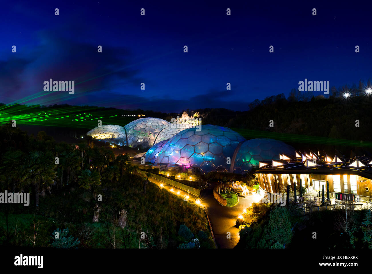Eden Project Light and Sound Event, Eden Project, Cornwall, UK taken