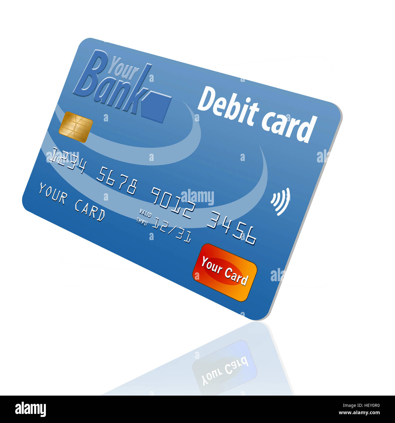 This is a generic, mock debit card isolated on white Stock Photo Alamy