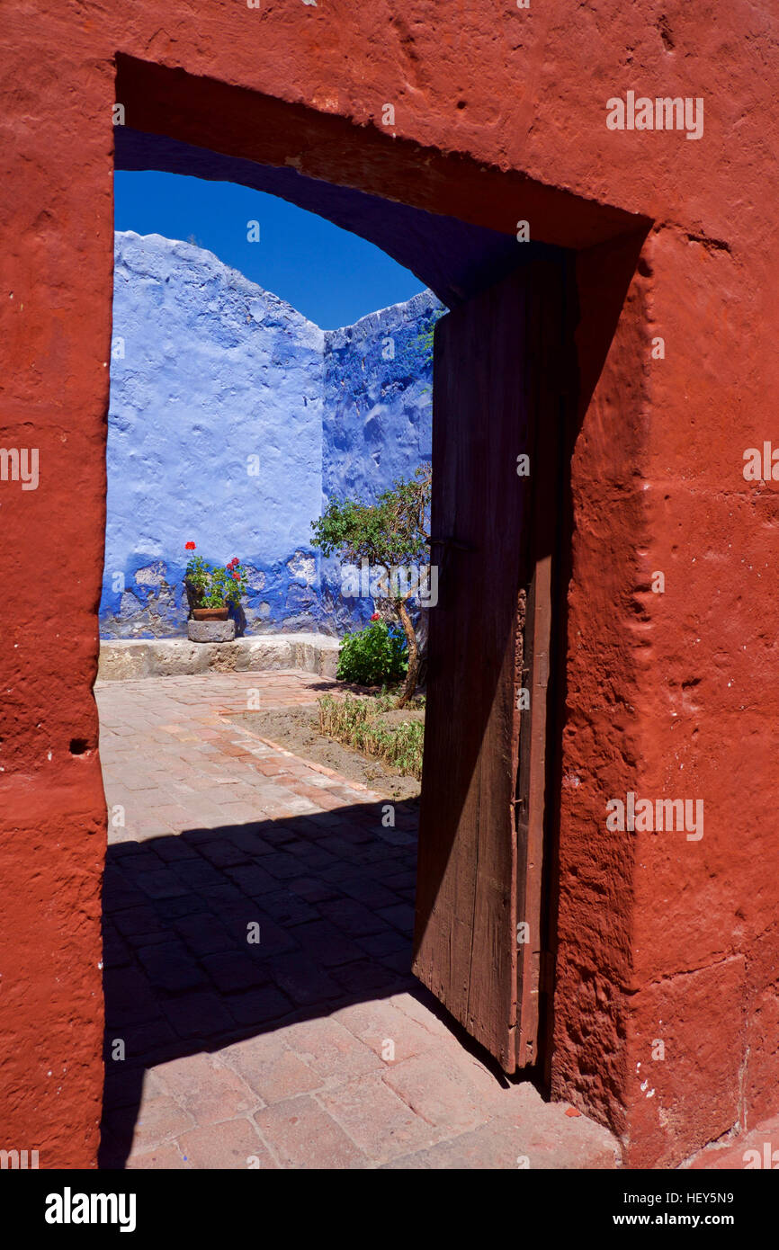 Monasterio de Santa Catalina Arequipa, Peru, Monastery Santa Catalina Stock Photo