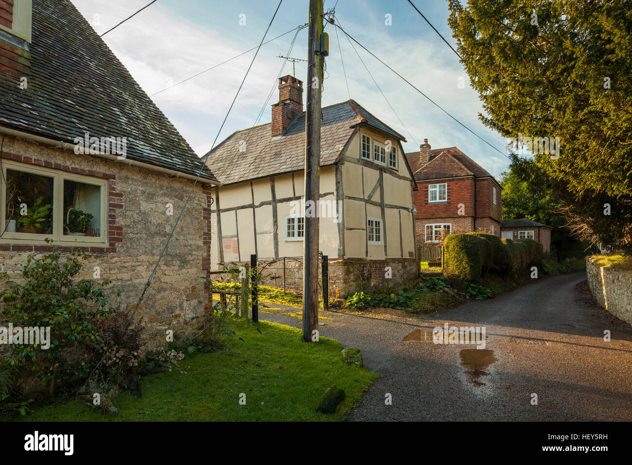 Halftimbered cottage in Bury, West Sussex, England Stock Photo Alamy
