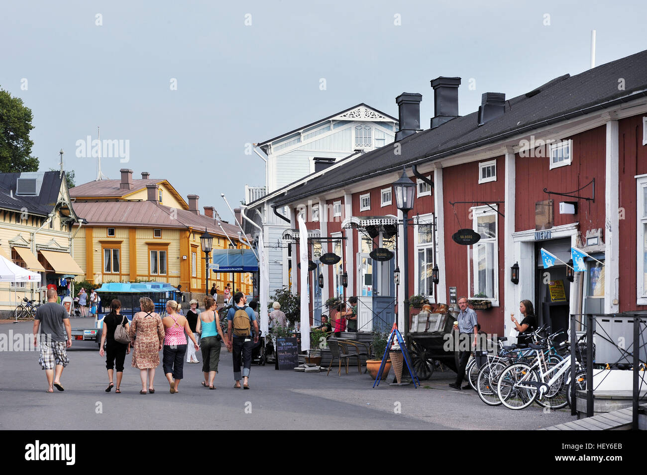 A street of Turku, Finland Stock Photo