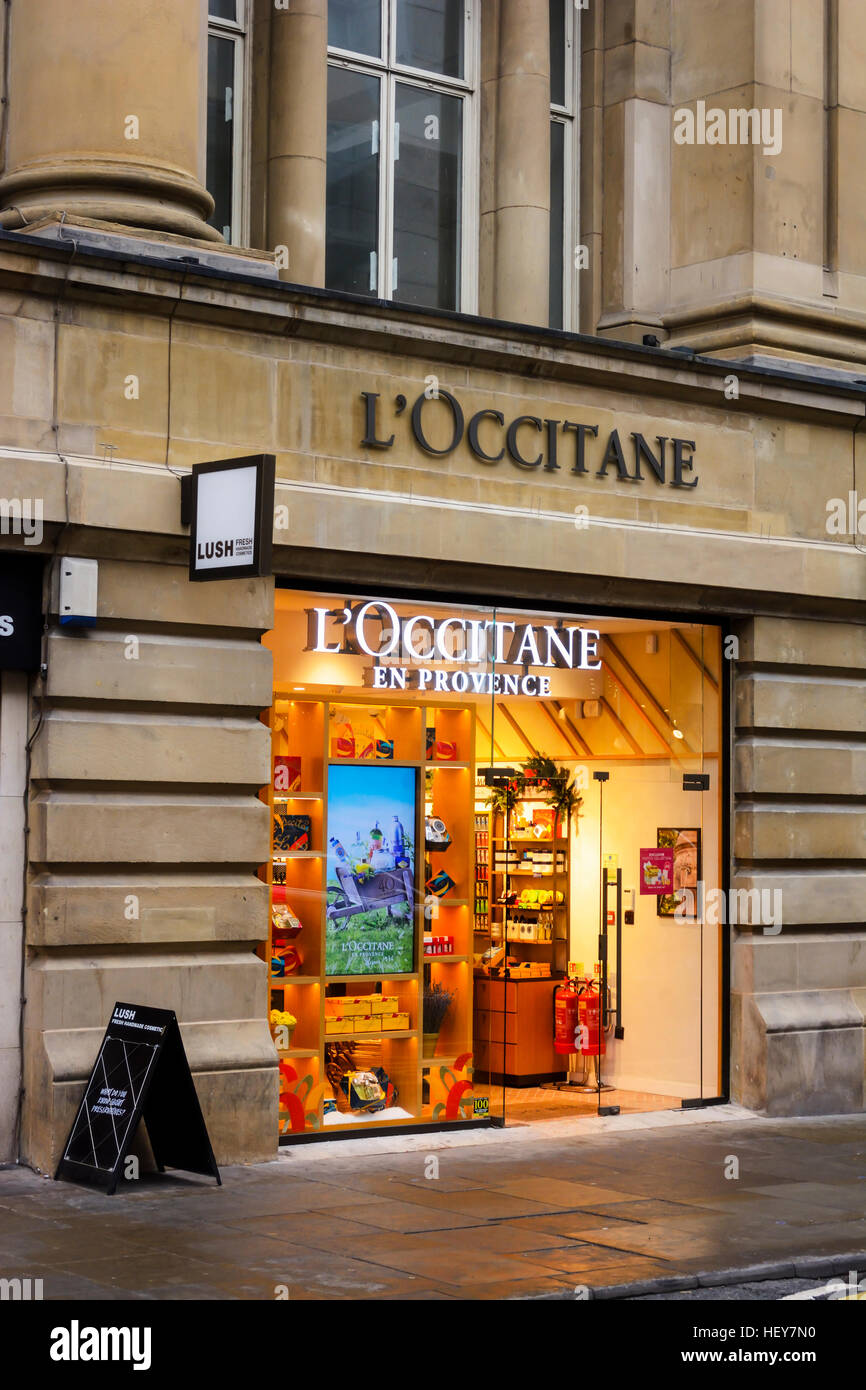 L'Occitane en Provence store in St. Mary's Gate, Manchester Stock Photo Alamy