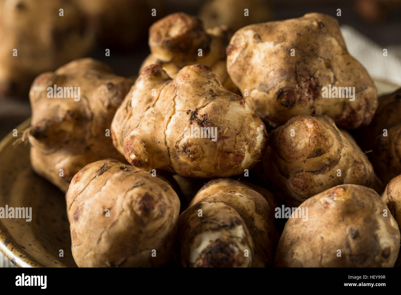 Raw Organic Jerusalem Artichoke Sunchokes Ready to Cook Stock Photo Alamy