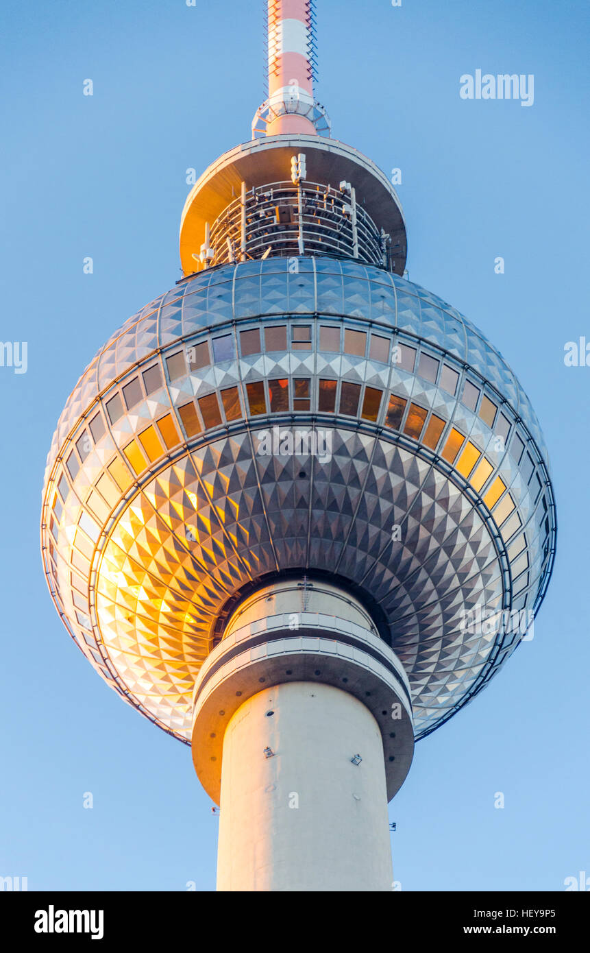 Fernsehturm, Television Tower, Alexanderplatz, Mitte, Berlin, Germany Stock Photo