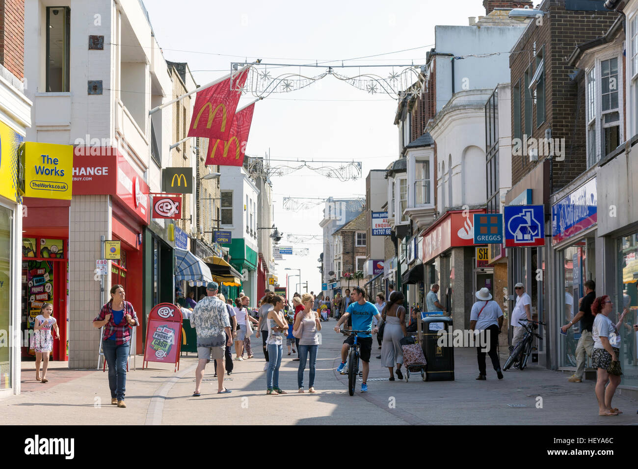Pedestrianised High Street, Margate, Kent, England, United Kingdom