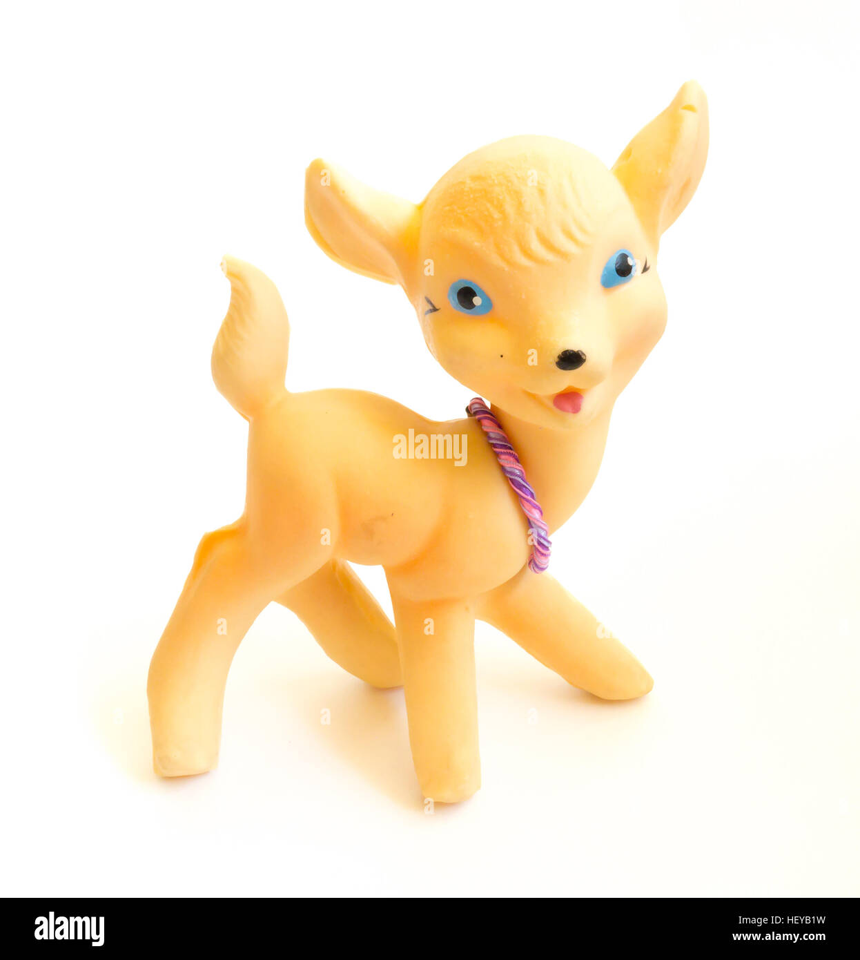 The Miniature yellow toy fawn. Stock Photo