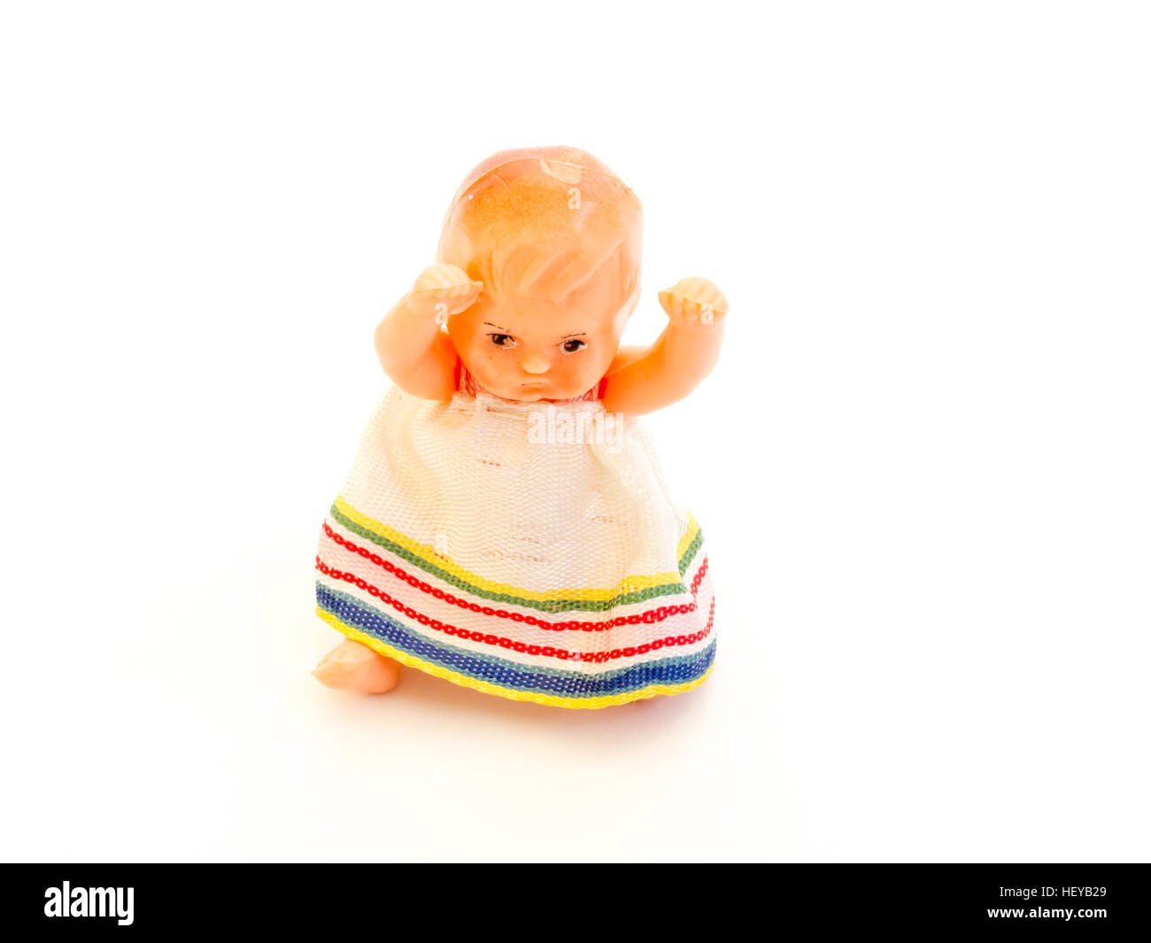 The Miniature yellow baby toy. Stock Photo