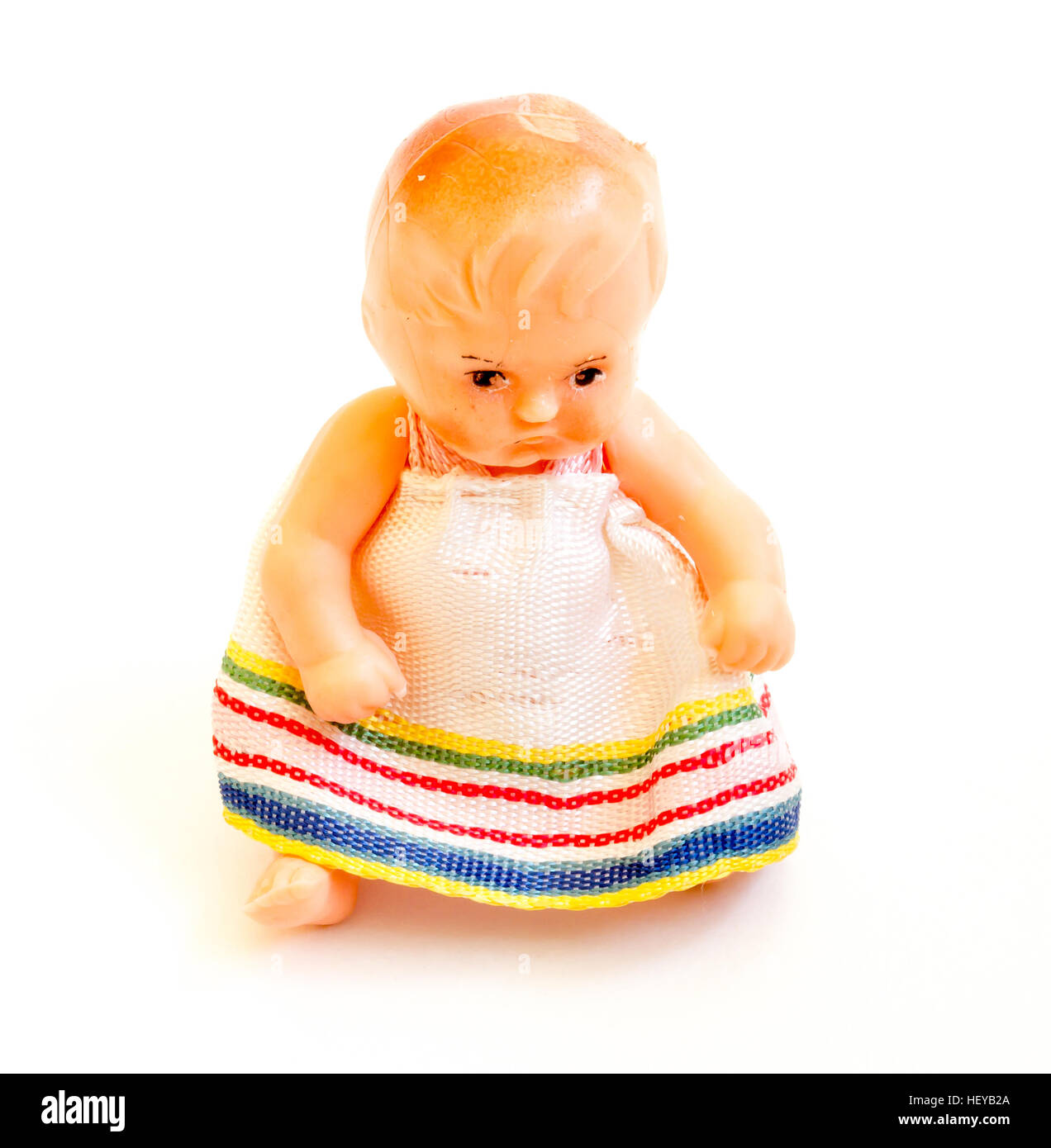 The Miniature yellow baby toy. Stock Photo