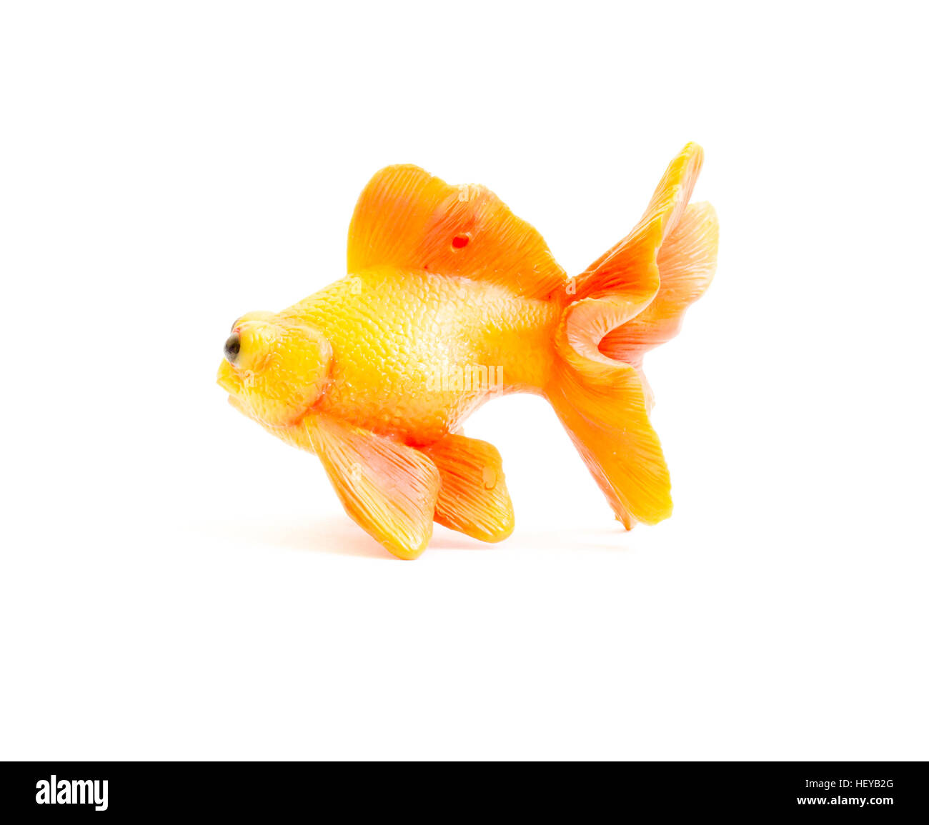 The Miniature toy gold fish. Stock Photo