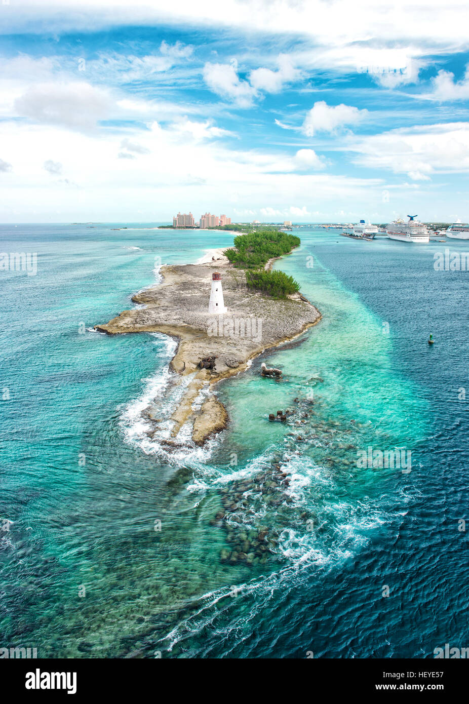 Bahamas. Nassau. Caribbean sea. Sea and sky. Beautiful landscape Stock Photo