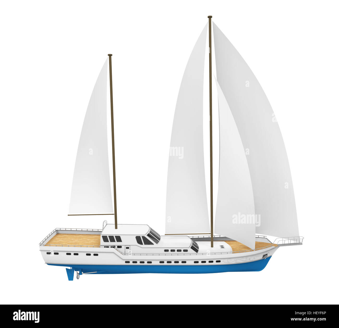 Sailboat Isolated Stock Photo