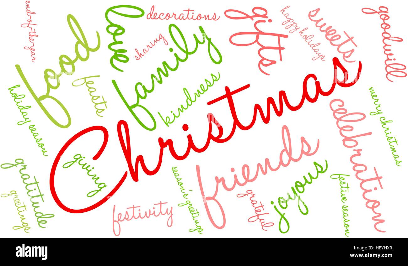 Christmas word cloud on a white background Stock Vector Image & Art - Alamy