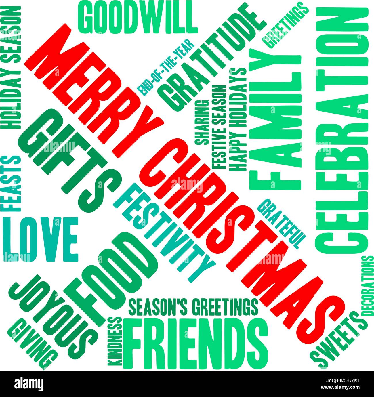 Merry Christmas word cloud on a white background Stock Vector Image