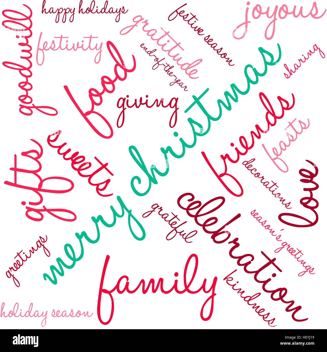 Holiday Season word cloud on a white background Stock Vector Image