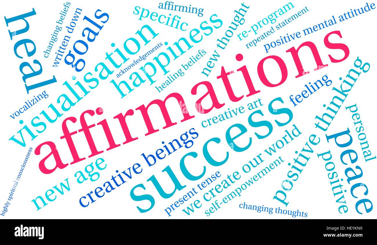 Affirmations word cloud on a white background Stock Vector Image & Art ...