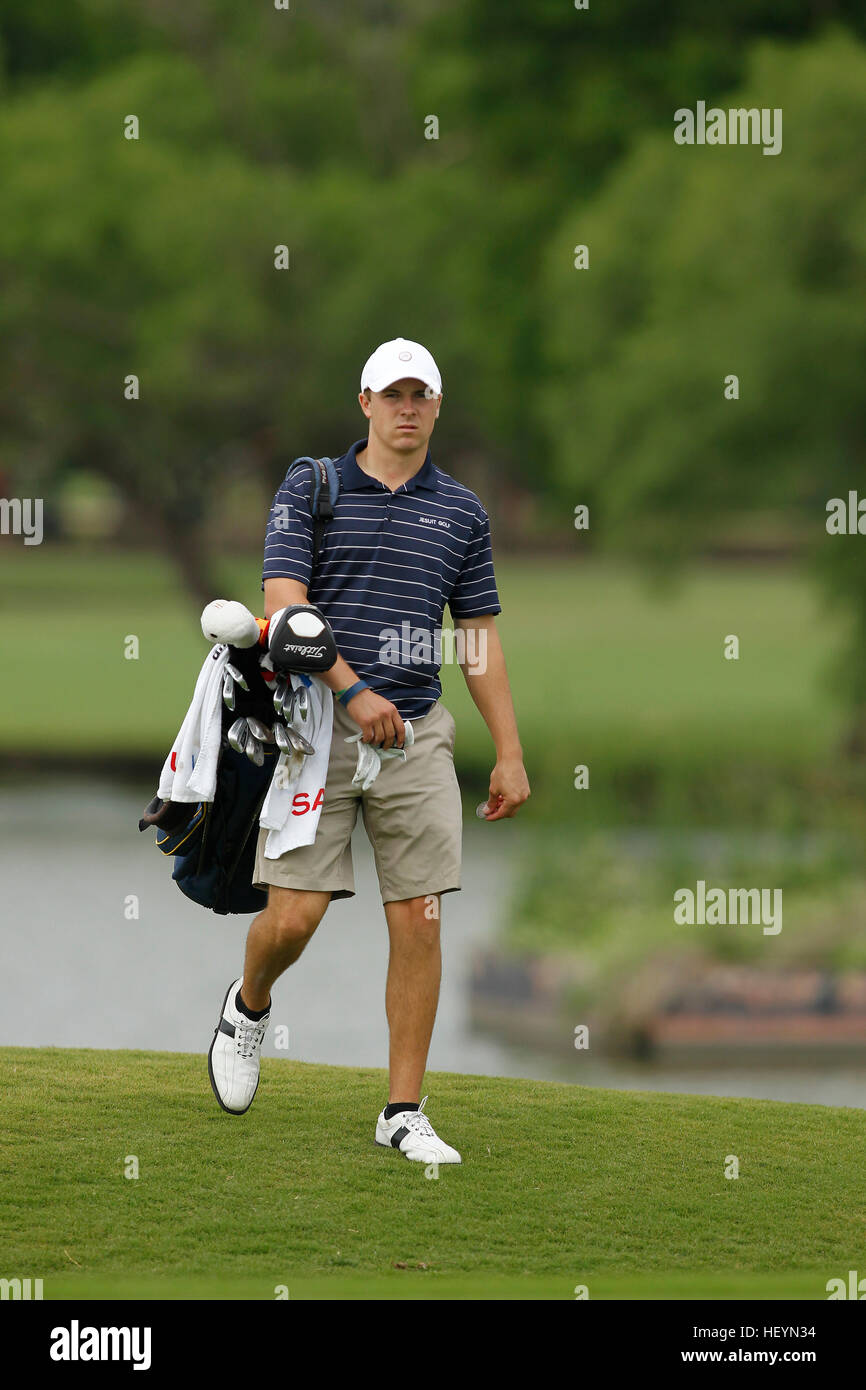 Jordan Spieth plays for Dallas Jesuit in the 2011 UIL Texas State 5A Division Golf Championship in Austin, Texas. Stock Photo