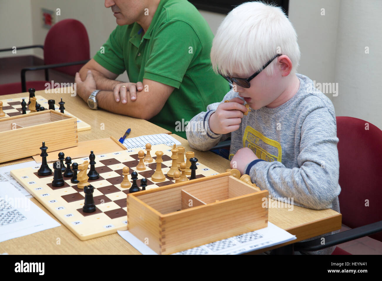 Chess for blind or visually impaired Stock Photo Alamy