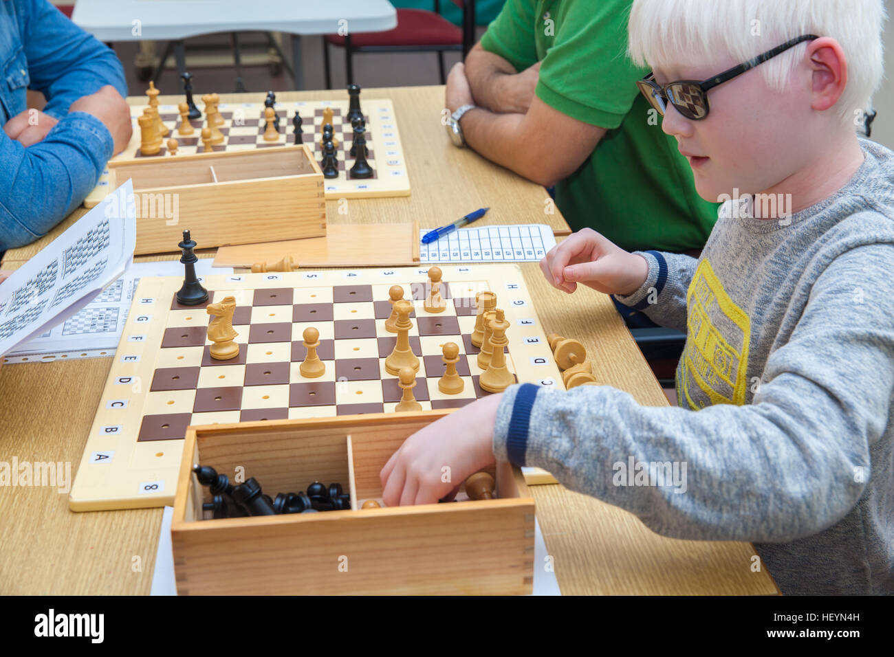 Chess for blind or visually impaired Stock Photo Alamy