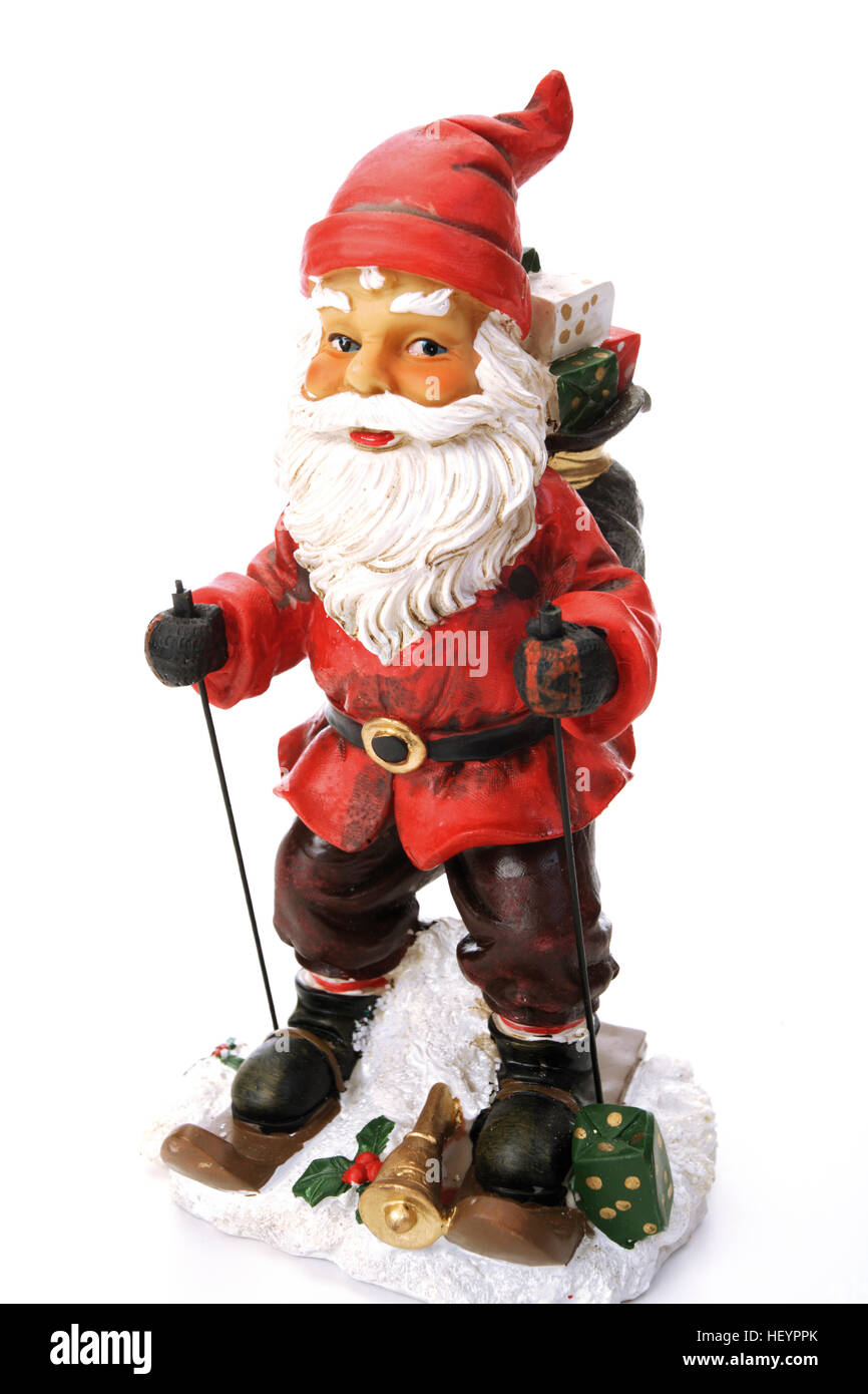 Father christmas on skis hi-res stock photography and images - Alamy