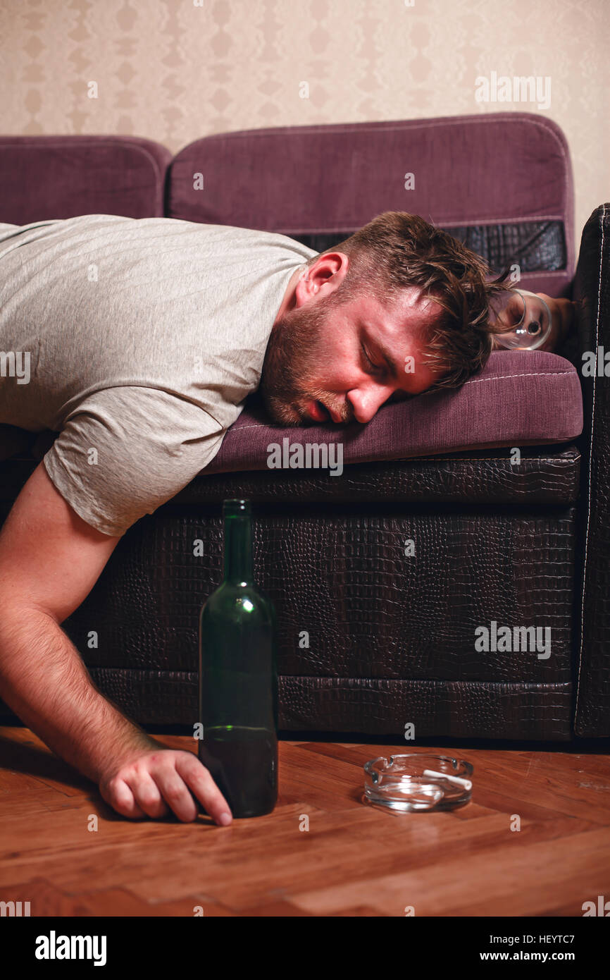 Hangover morning after booze Stock Photo Alamy