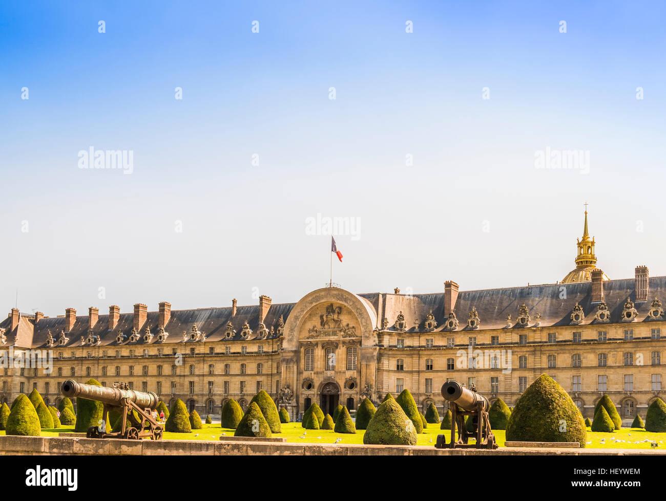 military museum at hotel des invalides, outside view Stock Photo