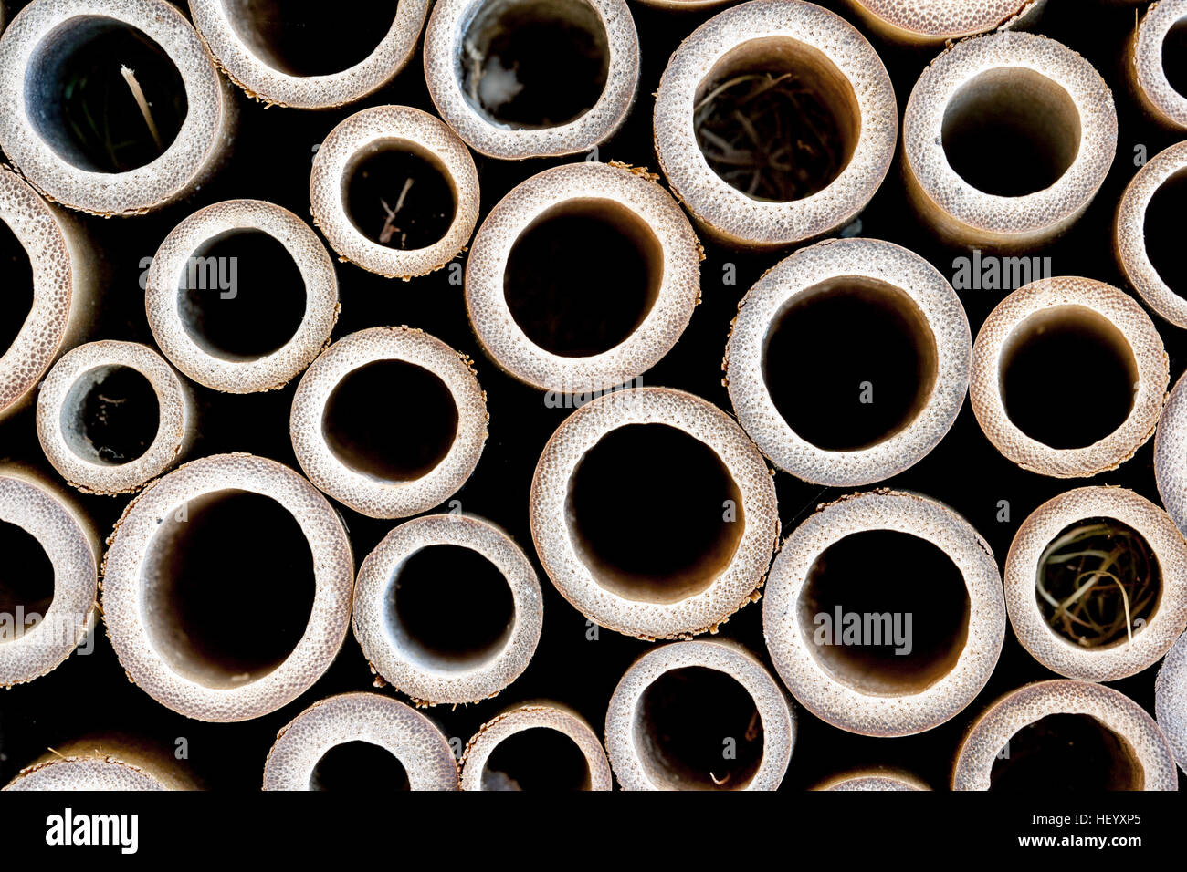 Wooden Cylinder Patterns - North Carolina, USA Stock Photo