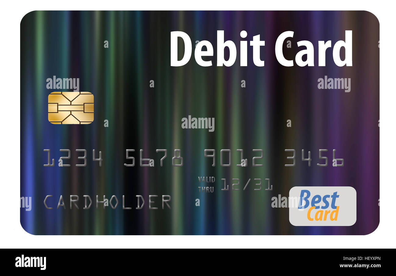 This is a generic, mock debit card isolated on white Stock Photo - Alamy