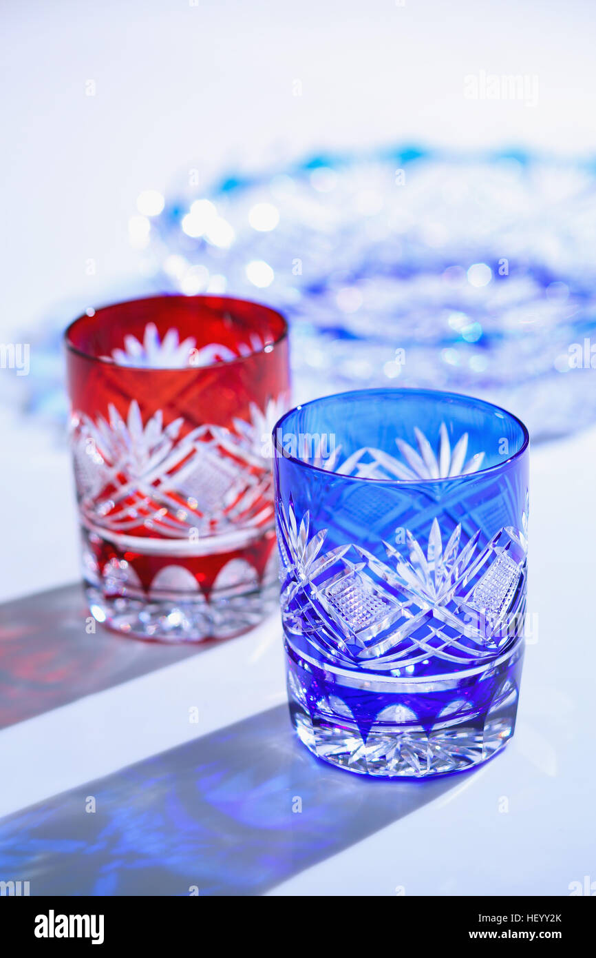 Traditional Japanese Edo Kiriko glassware Stock Photo - Alamy