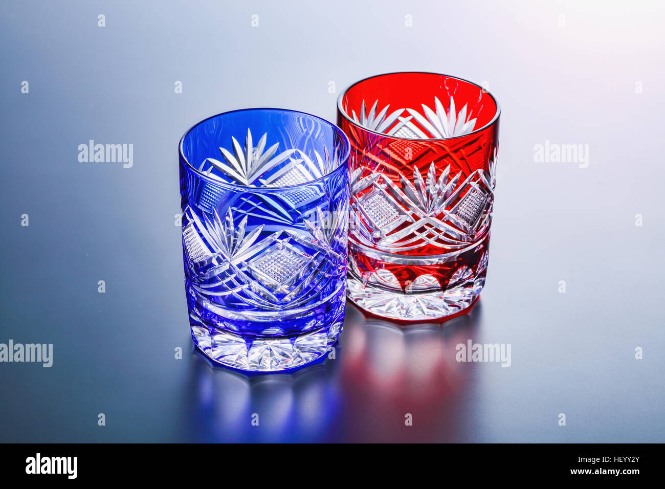 Traditional Japanese Edo Kiriko glassware Stock Photo Alamy