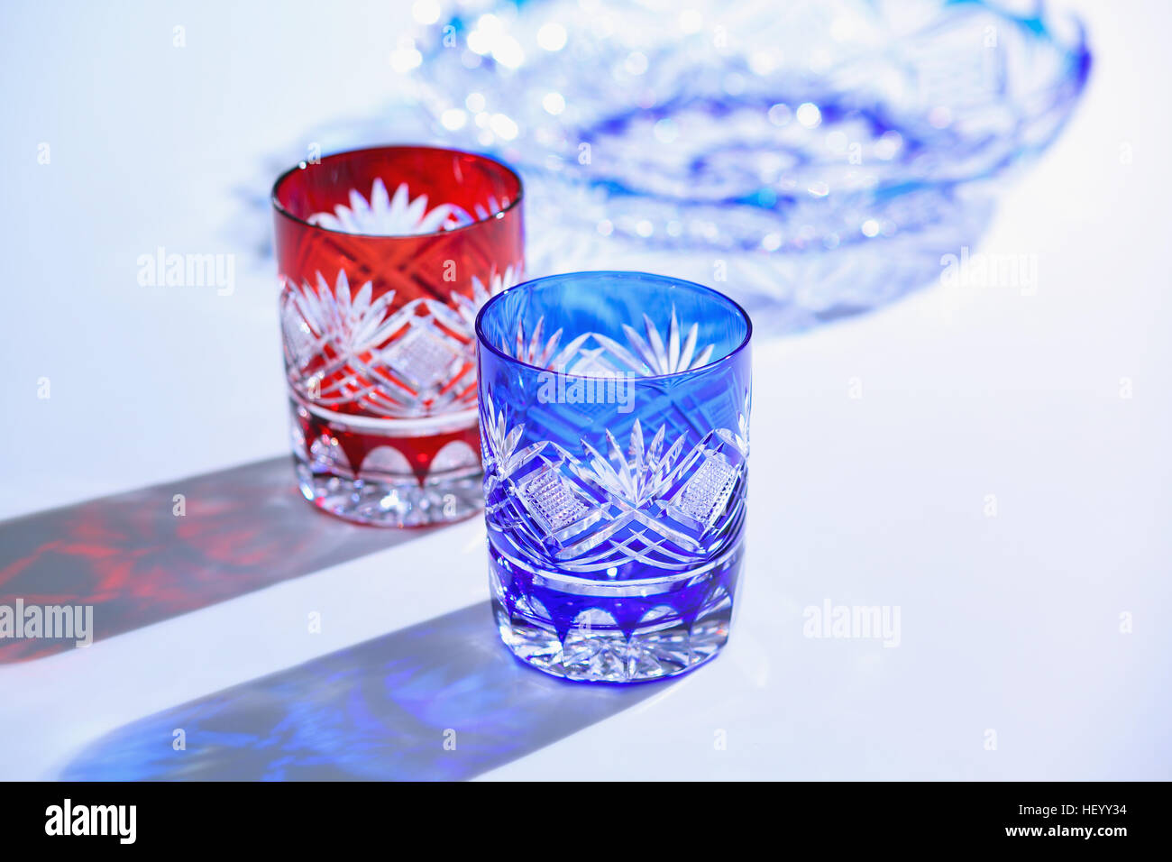 Traditional Japanese Edo Kiriko glassware Stock Photo Alamy
