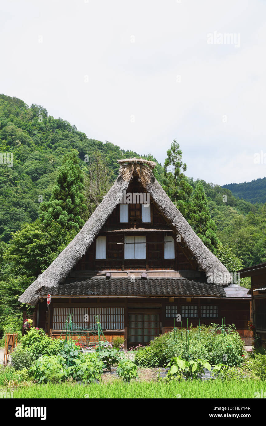 Traditional Japanese village in Gokayama, Toyama Prefecture, Japan Stock Photo