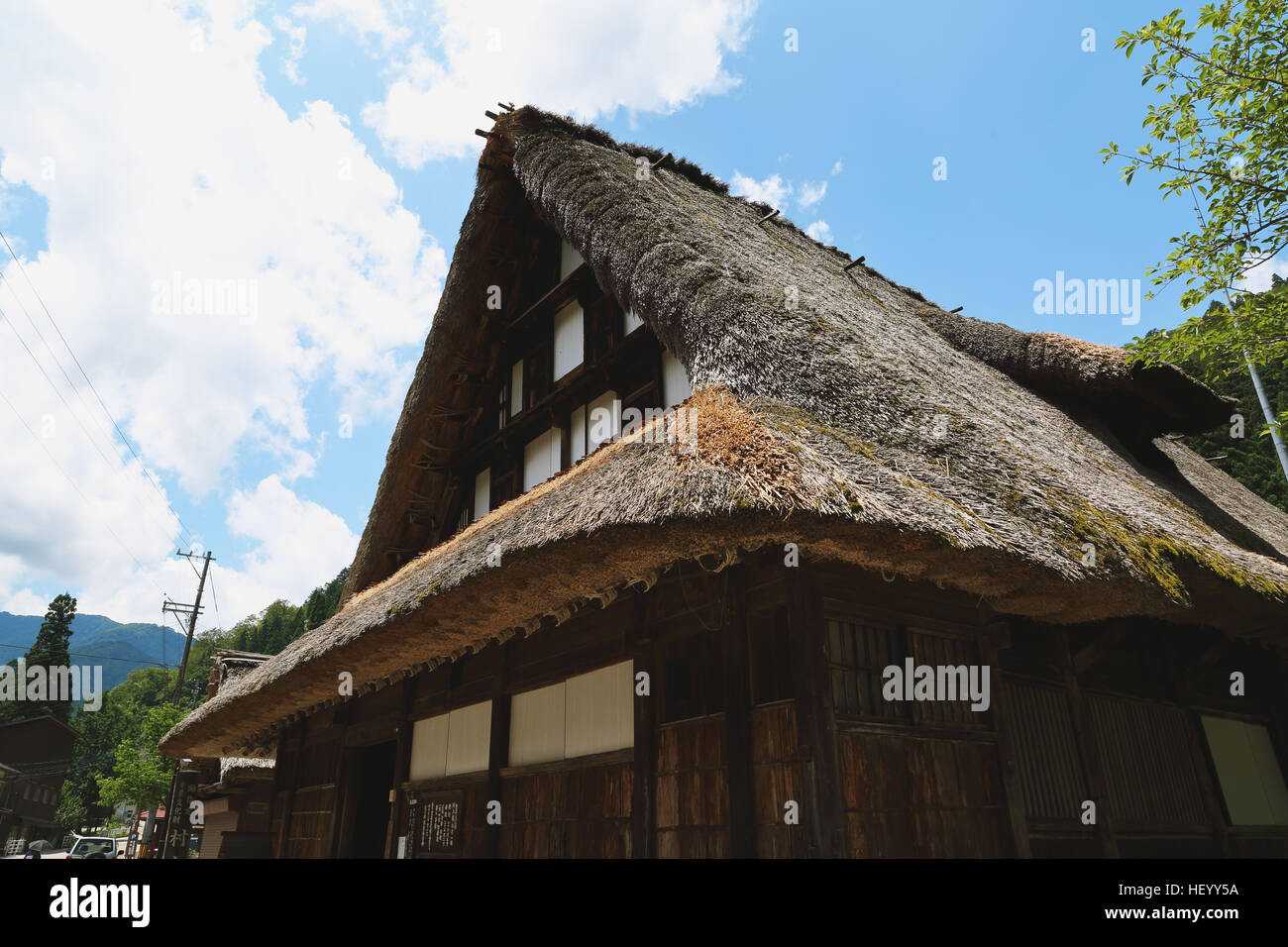Traditional Japanese village in Gokayama, Toyama Prefecture, Japan Stock Photo