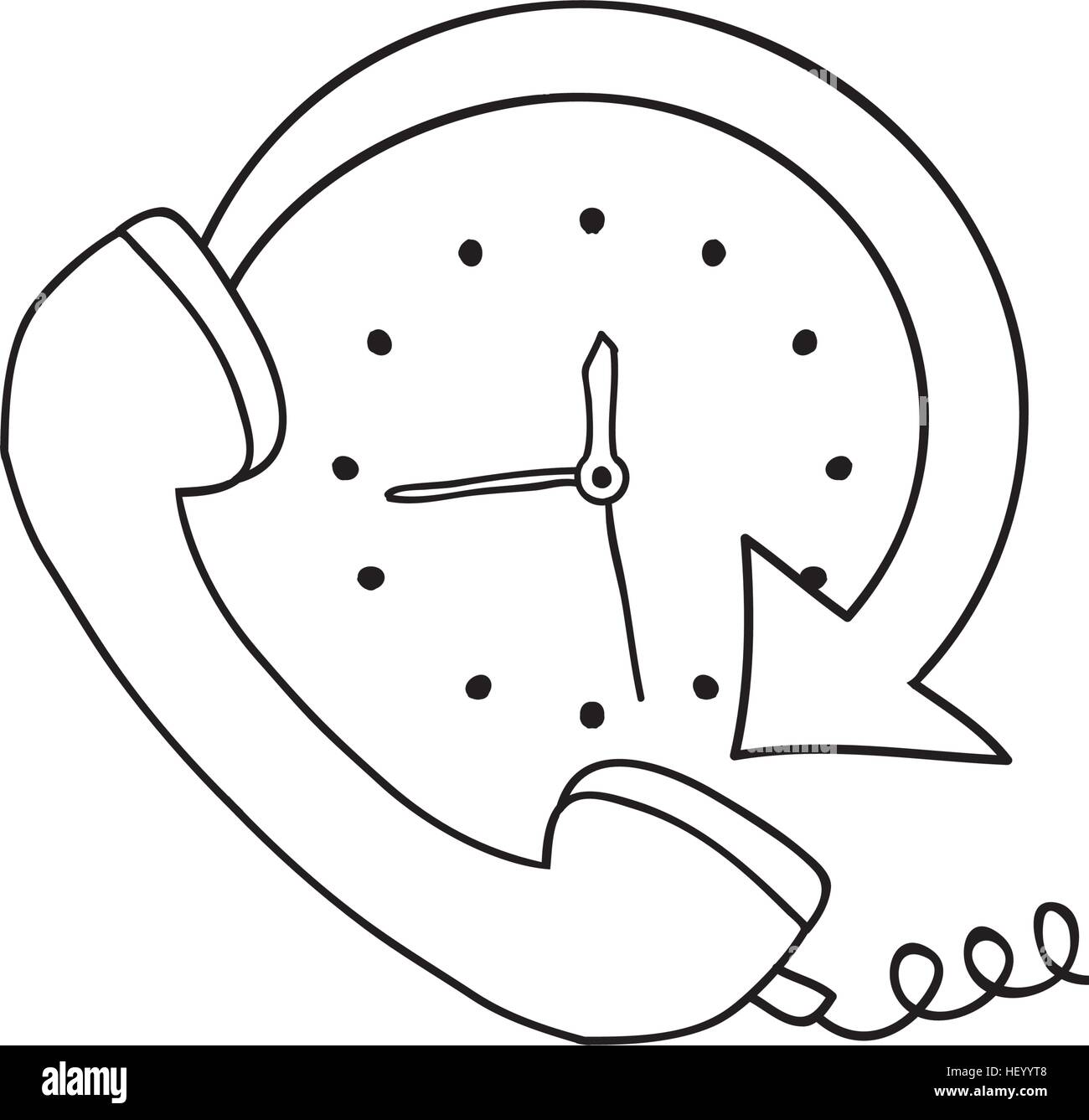 Speaking clock Stock Vector Images Alamy