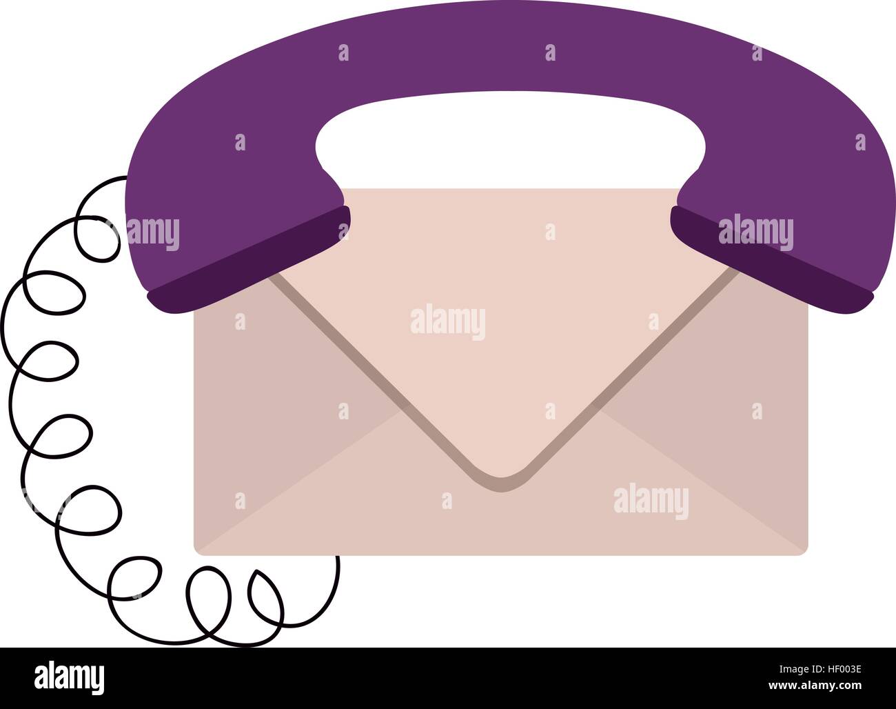 Envelope and phone icon. Call center technical service online and ...