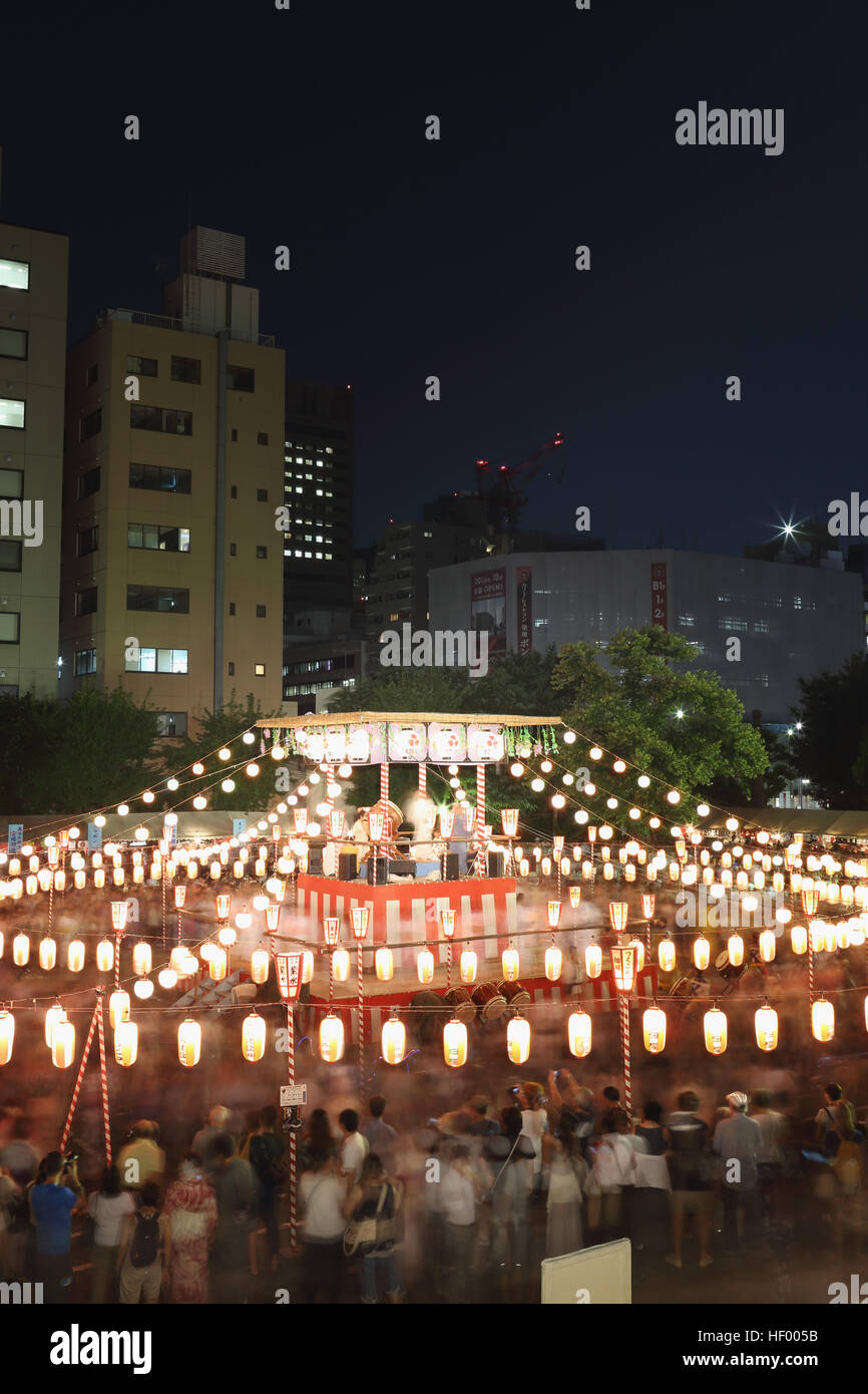 Japanese traditional Bon Odori festival Stock Photo
