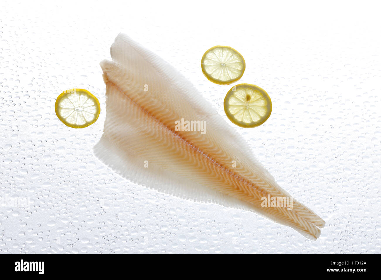 Atlantic Halibut filet, raw (Hippoglossus hippoglossus Stock Photo Alamy